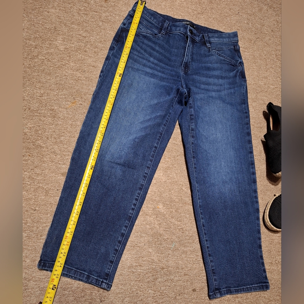 Simply Vera Wang The Perfec Vintage Wide-LEG Crop Jean Size 8 Color Blue - Picture 3 of 10
